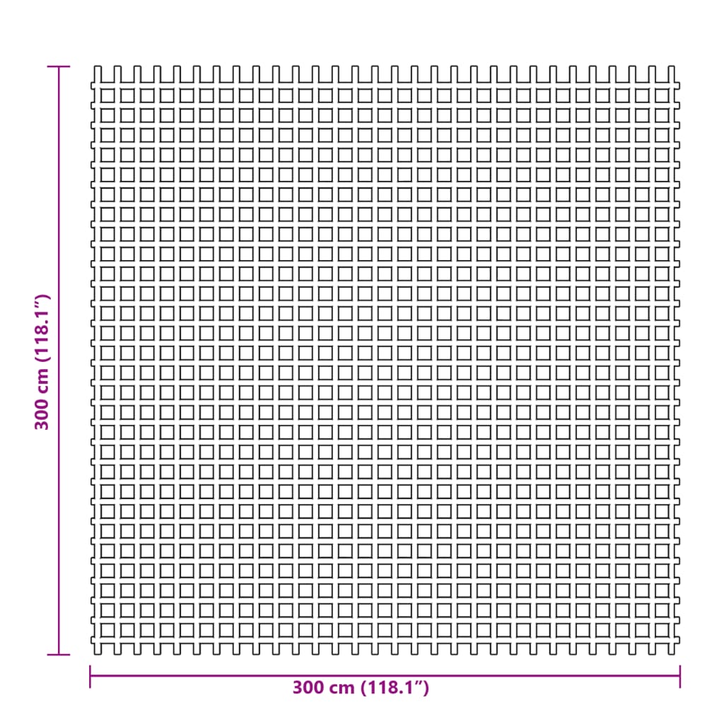 vidaXL Tapete de campismo 3x3 m azul