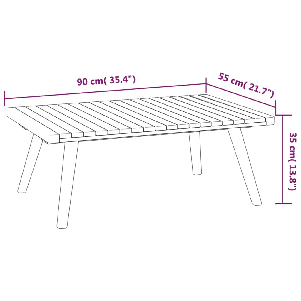 vidaXL 4 pcs conj. lounge jardim c/ almofadões madeira acácia maciça