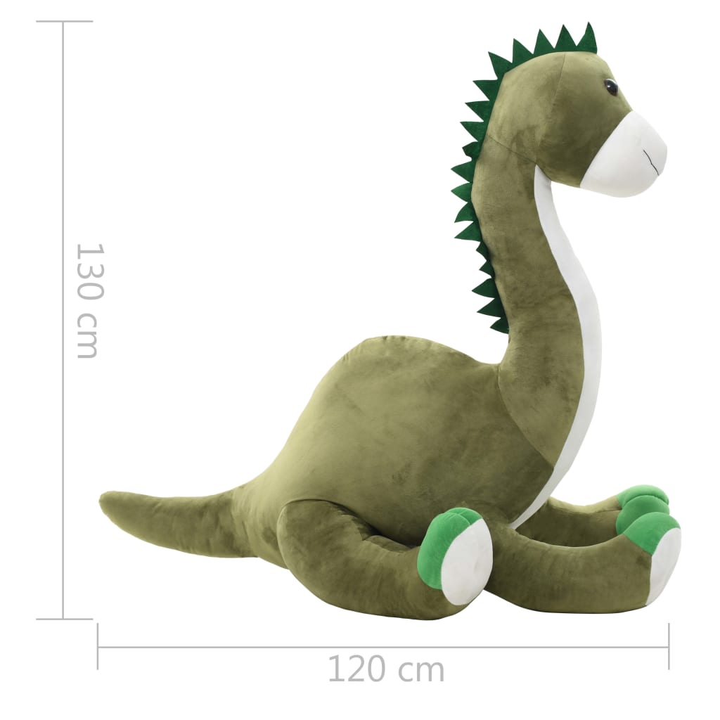 vidaXL Dinossauro brontossauro de peluche verde