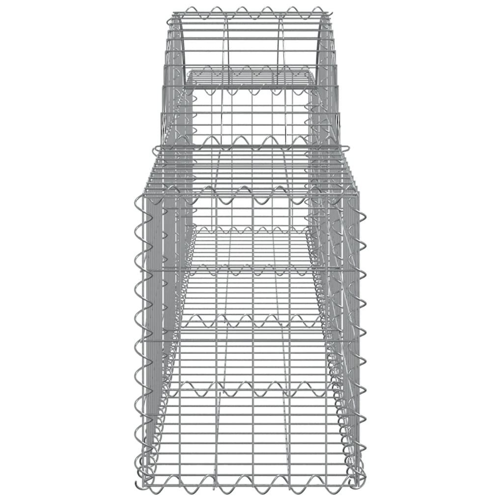 vidaXL Cestos gabião arqueados 12pcs 200x30x40/60 cm ferro galvanizado