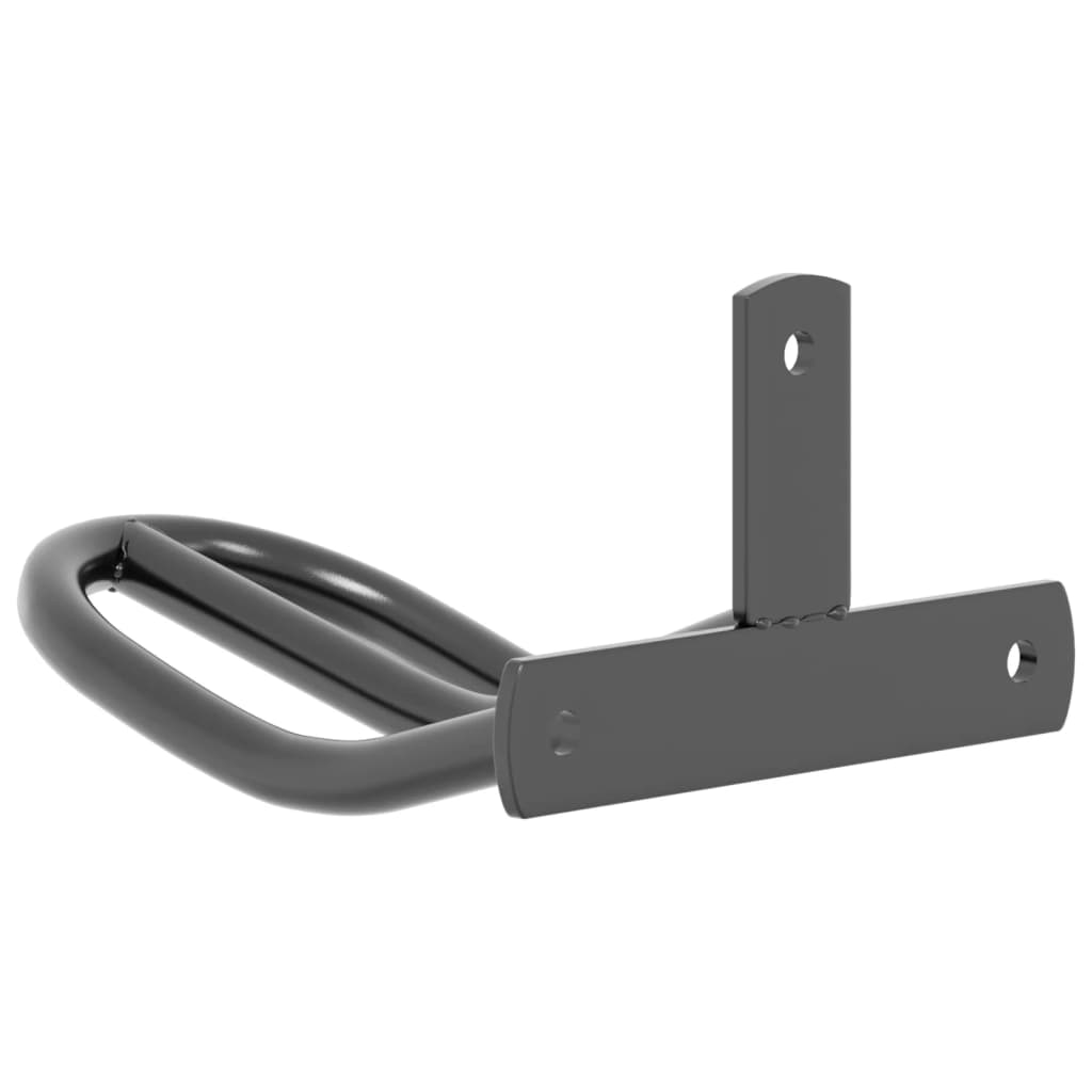 vidaXL Suporte para brida de parede ferro preto