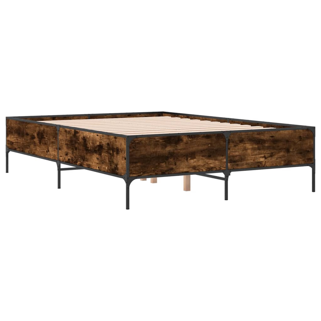 vidaXL Estrutura cama 120x190 cm derivados de madeira/metal