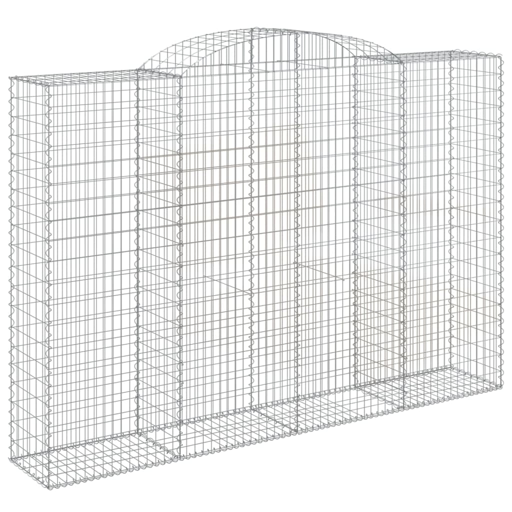 vidaXL Cestos gabião arqueados 9pcs 300x50x200/220cm ferro galvanizado