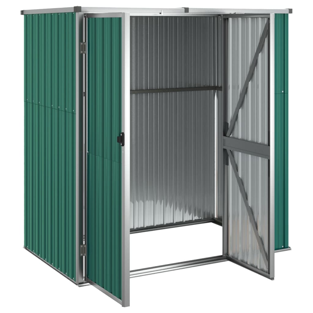 vidaXL Abrigo p/ ferramentas jardim 161x89x161cm aço galvanizado verde