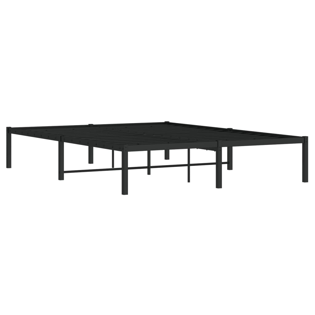 vidaXL Estrutura de cama 140x190 cm metal preto