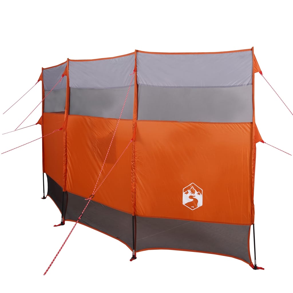 vidaXL Corta-vento de campismo 366x152x152 cm impermeável laranja