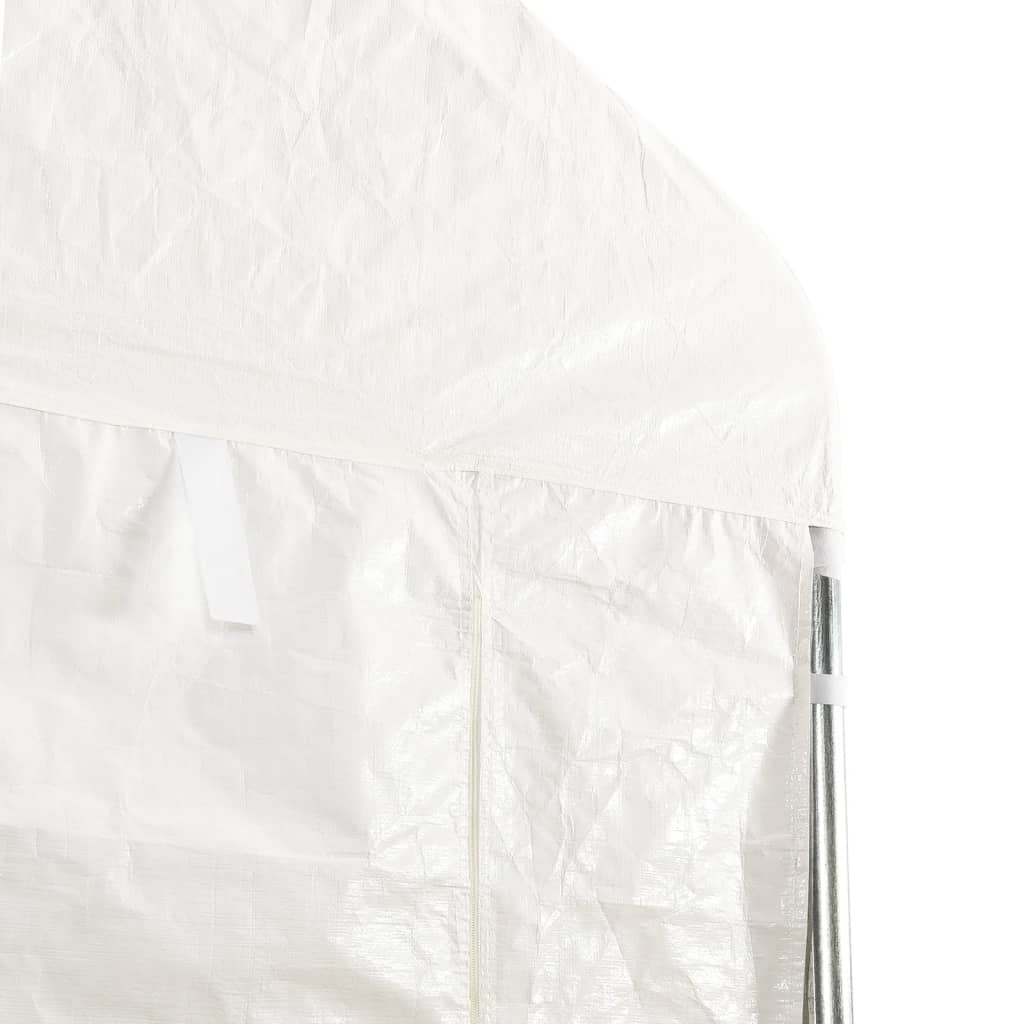 vidaXL Gazebo com telhado 17,84x2,28x2,69 m polietileno branco