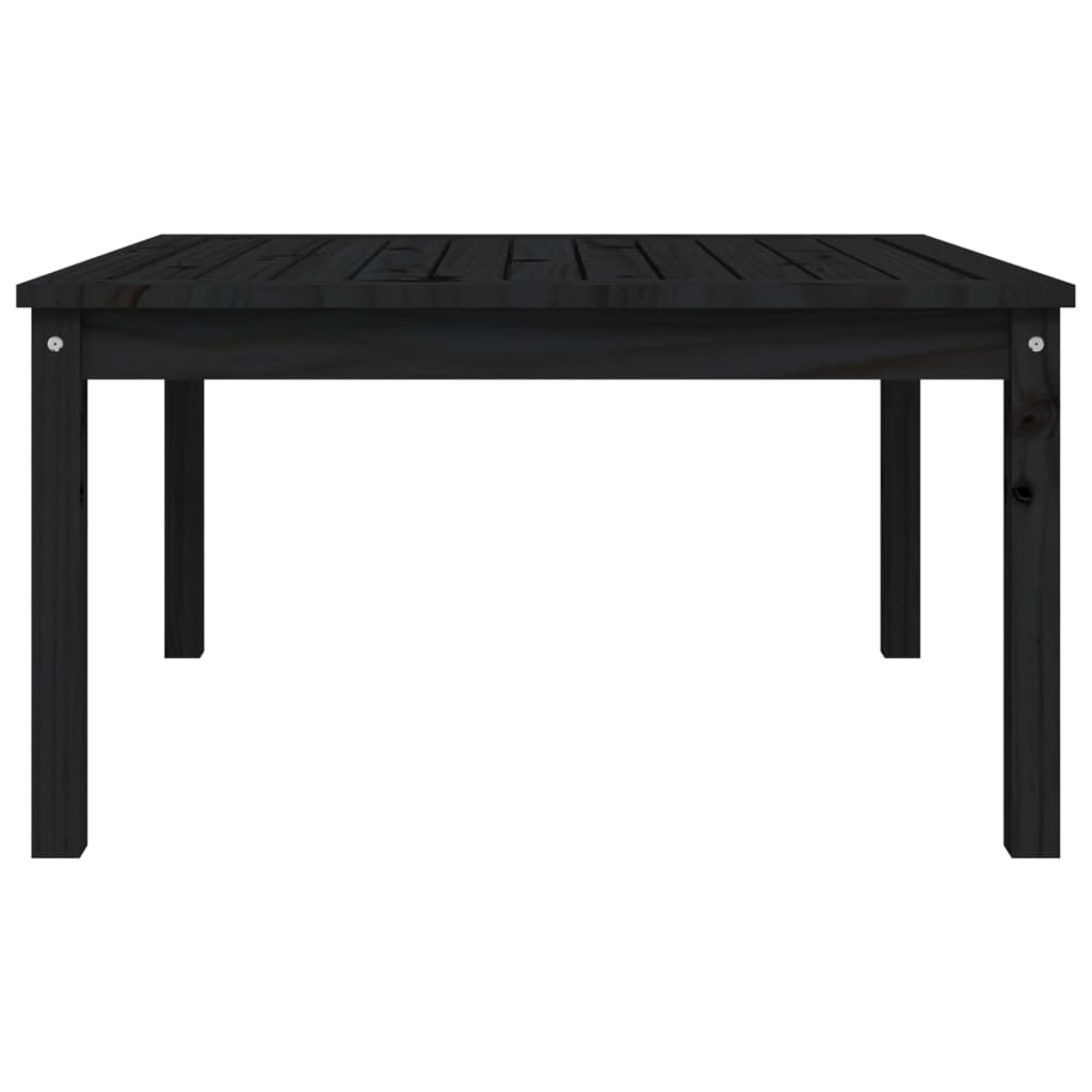 vidaXL Mesa de jardim 82,5x82,5x45 cm madeira de pinho maciça preto