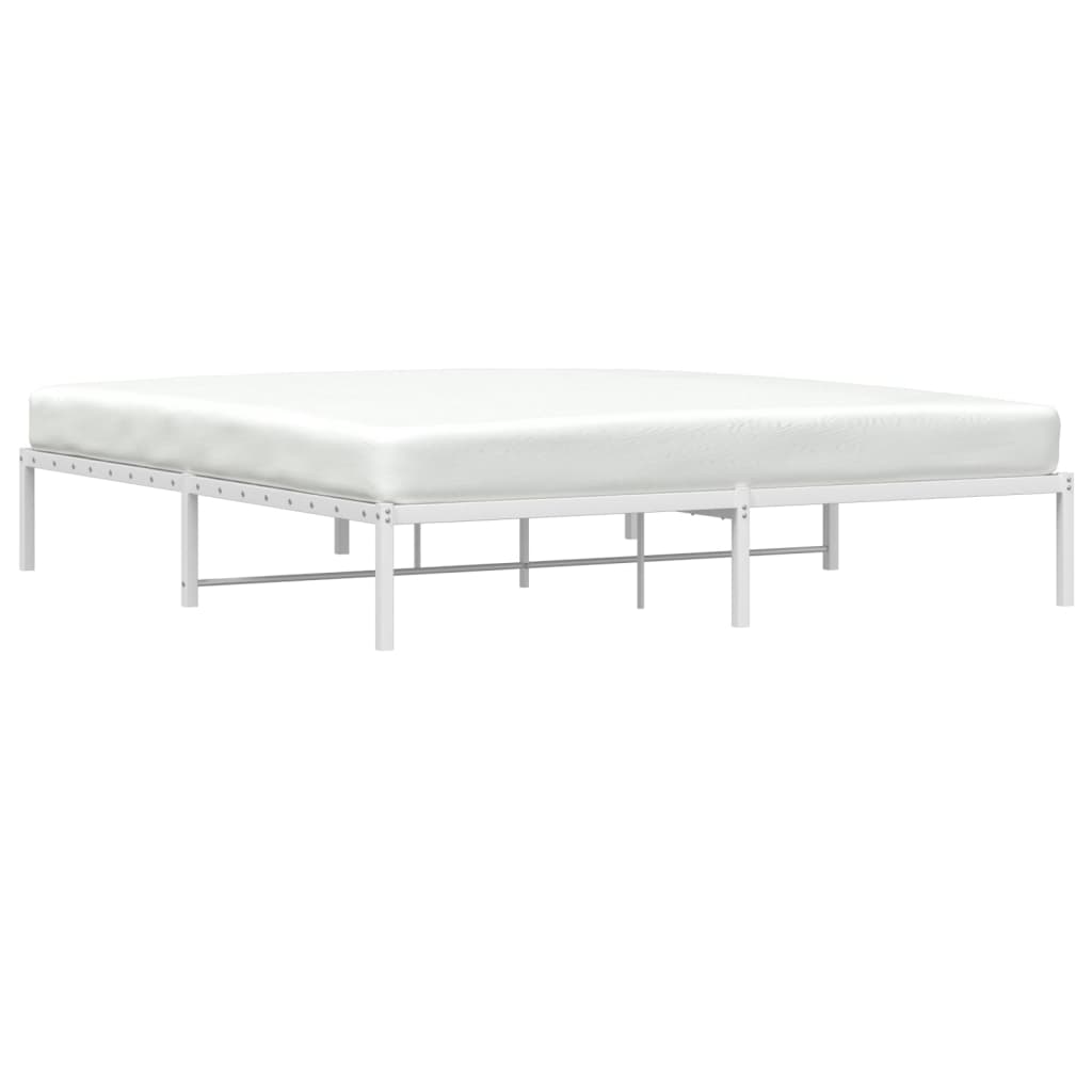 vidaXL Estrutura de cama 180x200 cm metal branco