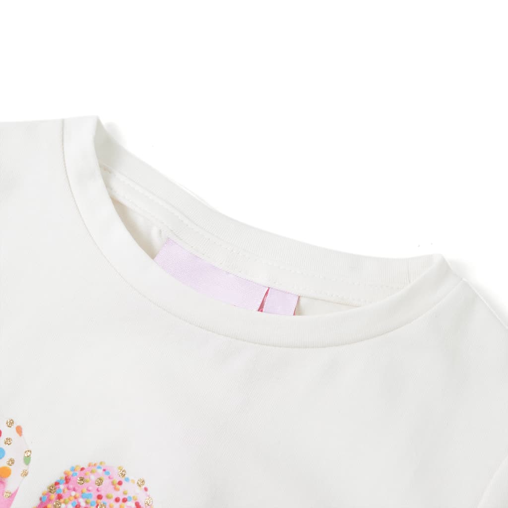 T-shirt infantil cor cru 116