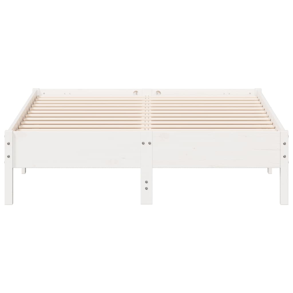 vidaXL Cama sem colchão 120x190 cm madeira de pinho maciça branco