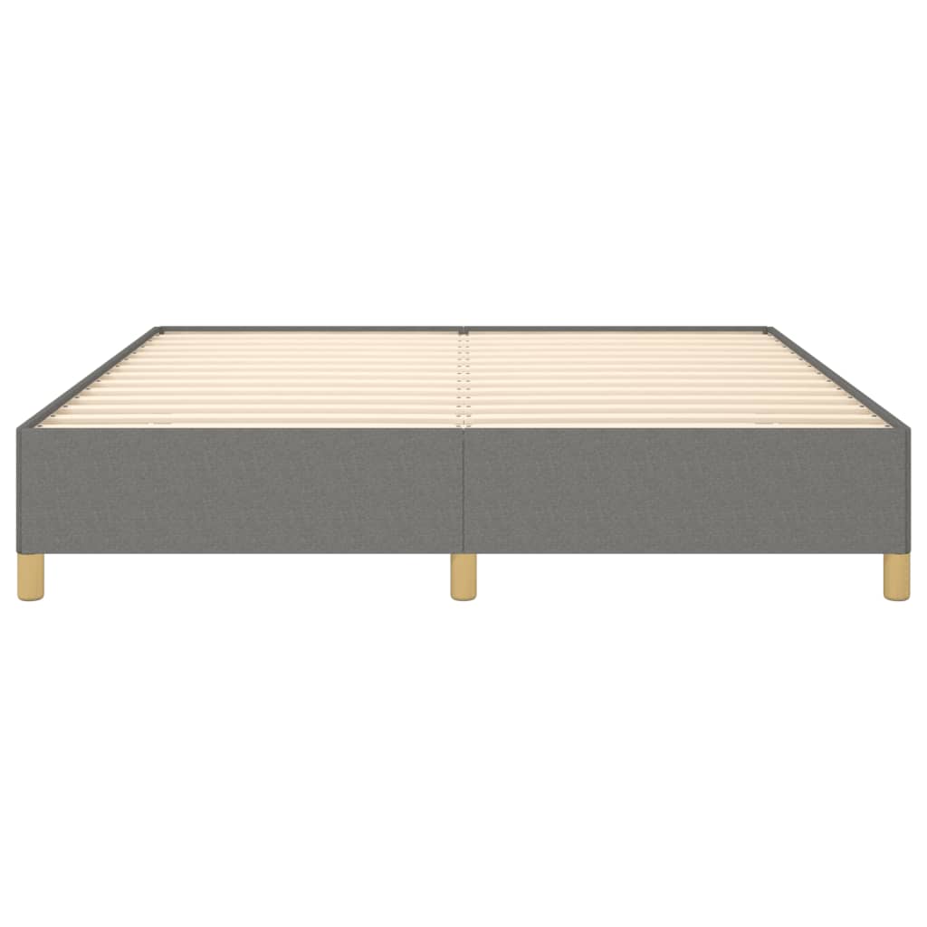 vidaXL Estrutura de cama 160x200 cm tecido cinzento-escuro