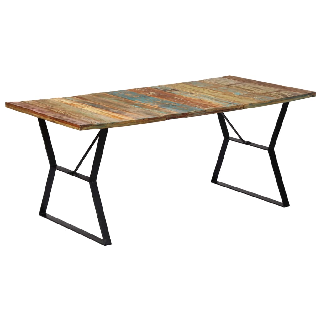 vidaXL Mesa de jantar 180x90x76 cm madeira recuperada maciça