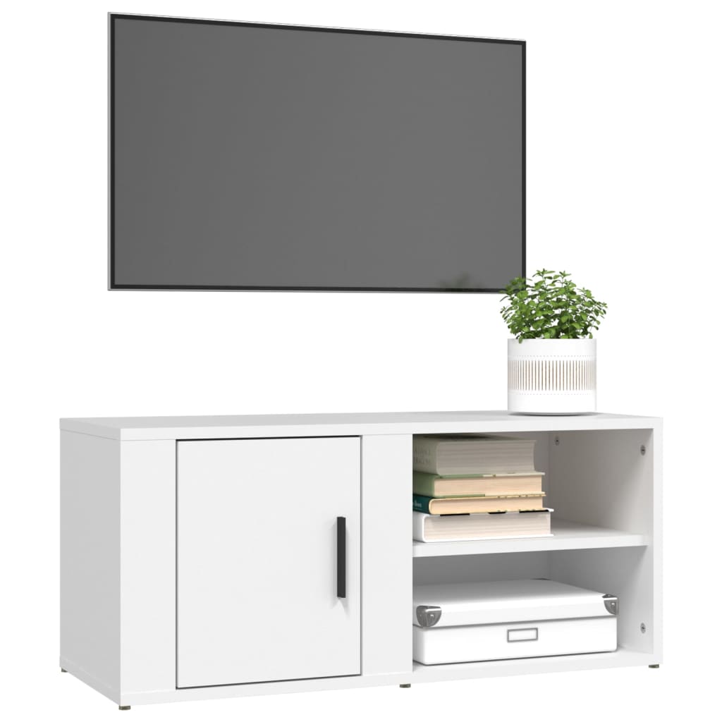 vidaXL Móveis TV 2pcs 80x31,5x36 cm derivados de madeira branco