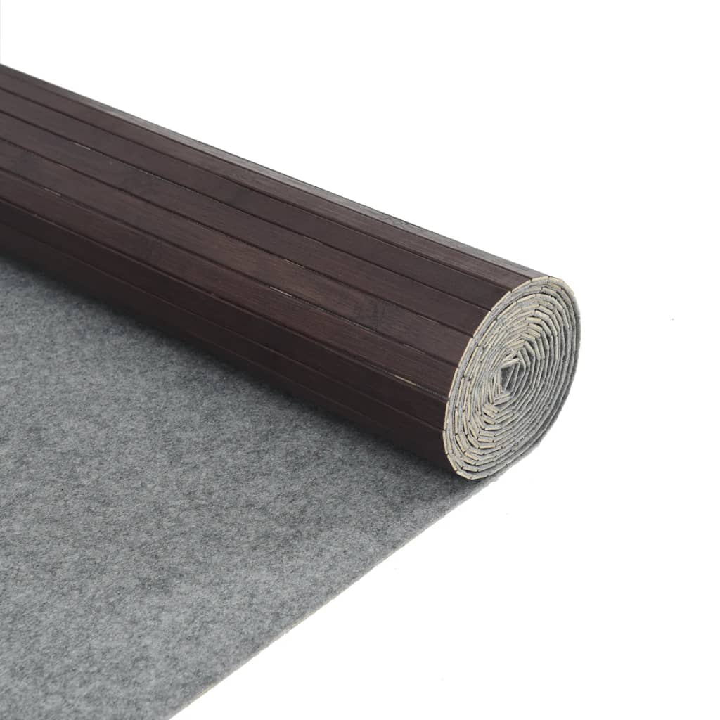 vidaXL Tapete retangular 80x500 cm bambu castanho-escuro