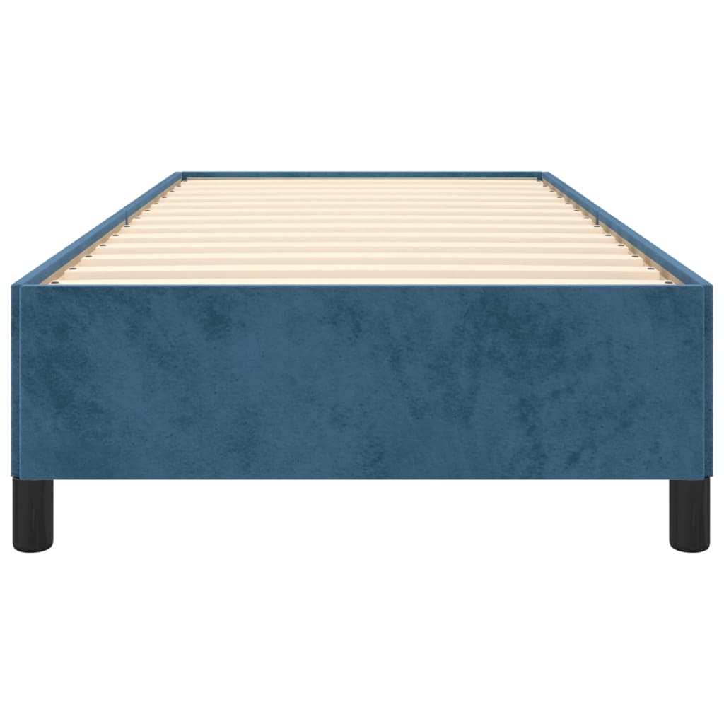 vidaXL Estrutura de cama 100x200 cm veludo azul-escuro