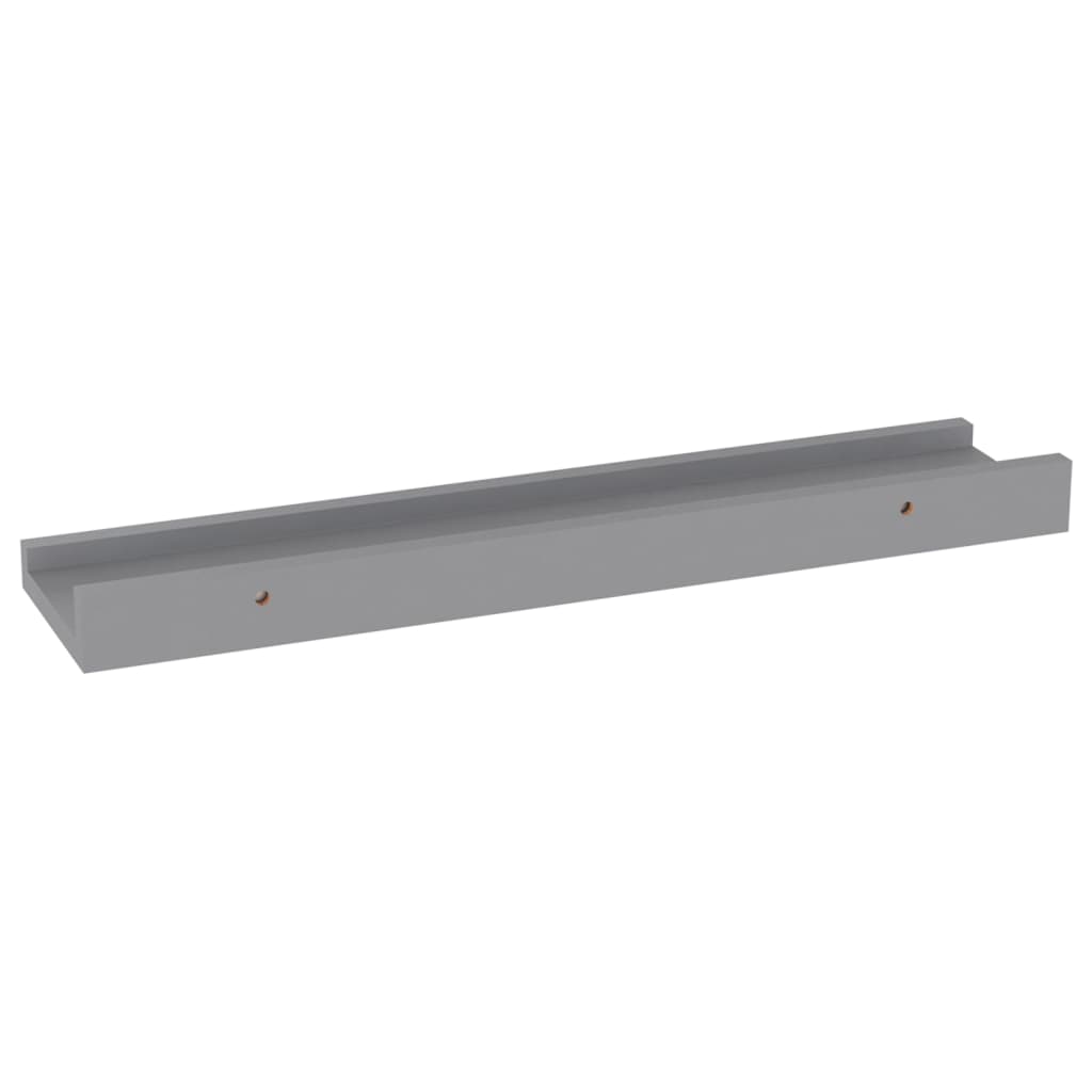 vidaXL Prateleiras de parede 4 pcs 40x9x3 cm cinzento