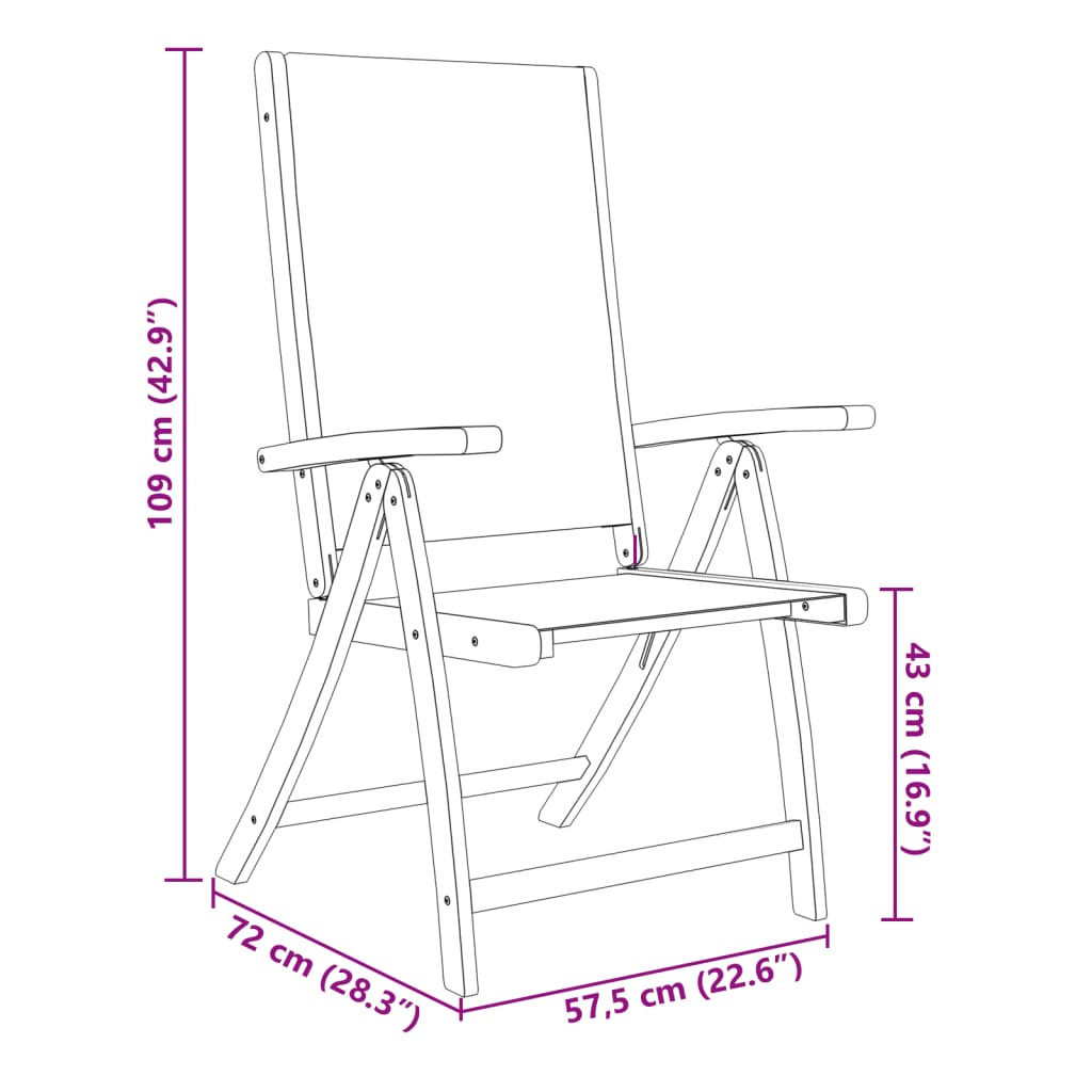 vidaXL 9 pcs conjunto de jantar para jardim acácia maciça e textilene