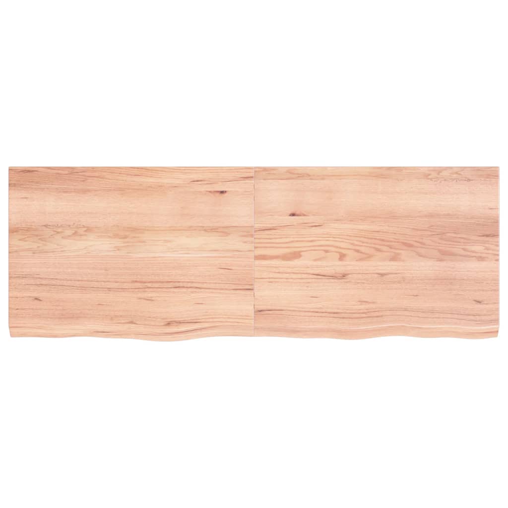 vidaXL Bancada p/ WC 140x50x(2-4) cm madeira maciça tratada castanho