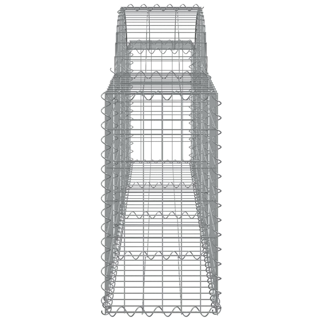 vidaXL Cestos gabião arqueados 25pcs 200x30x60/80 cm ferro galvanizado