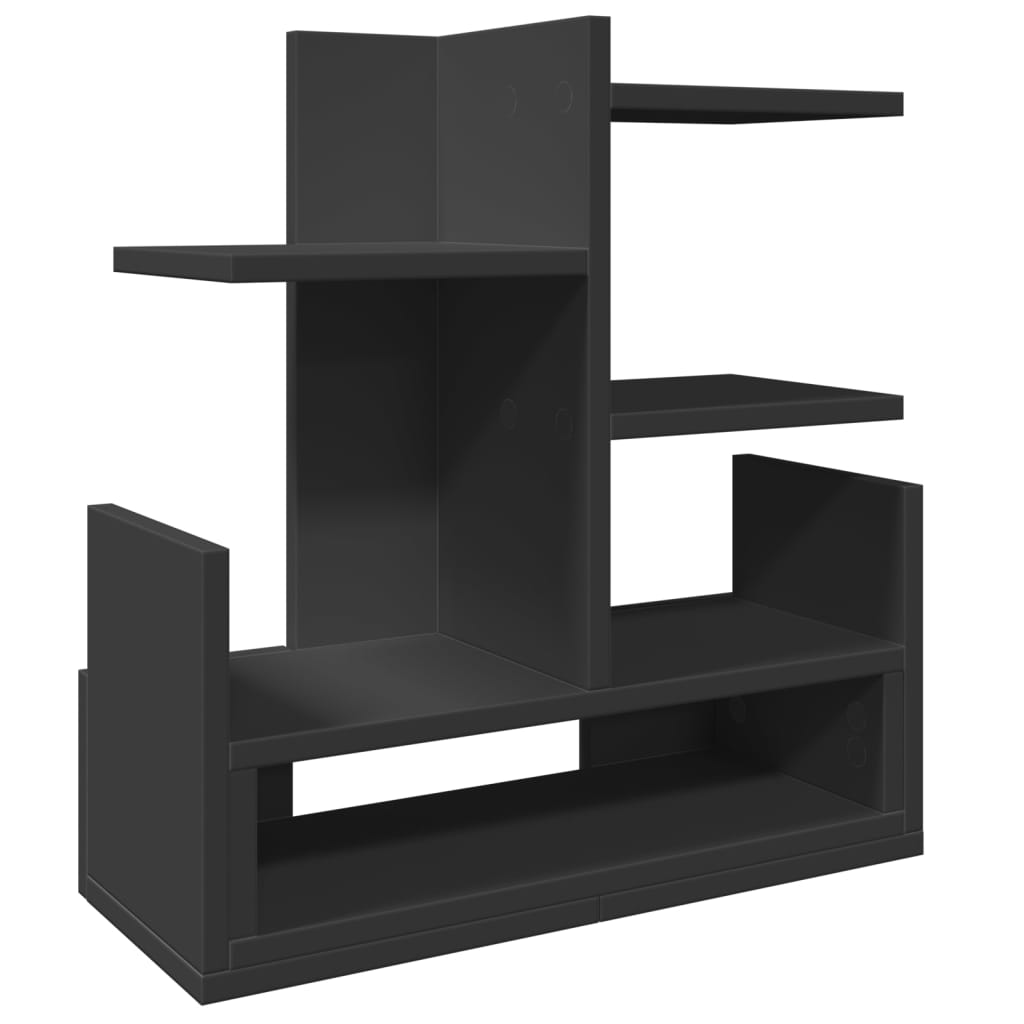 vidaXL Organizador de secretária 49x20x52,5 cm derivados madeira preto