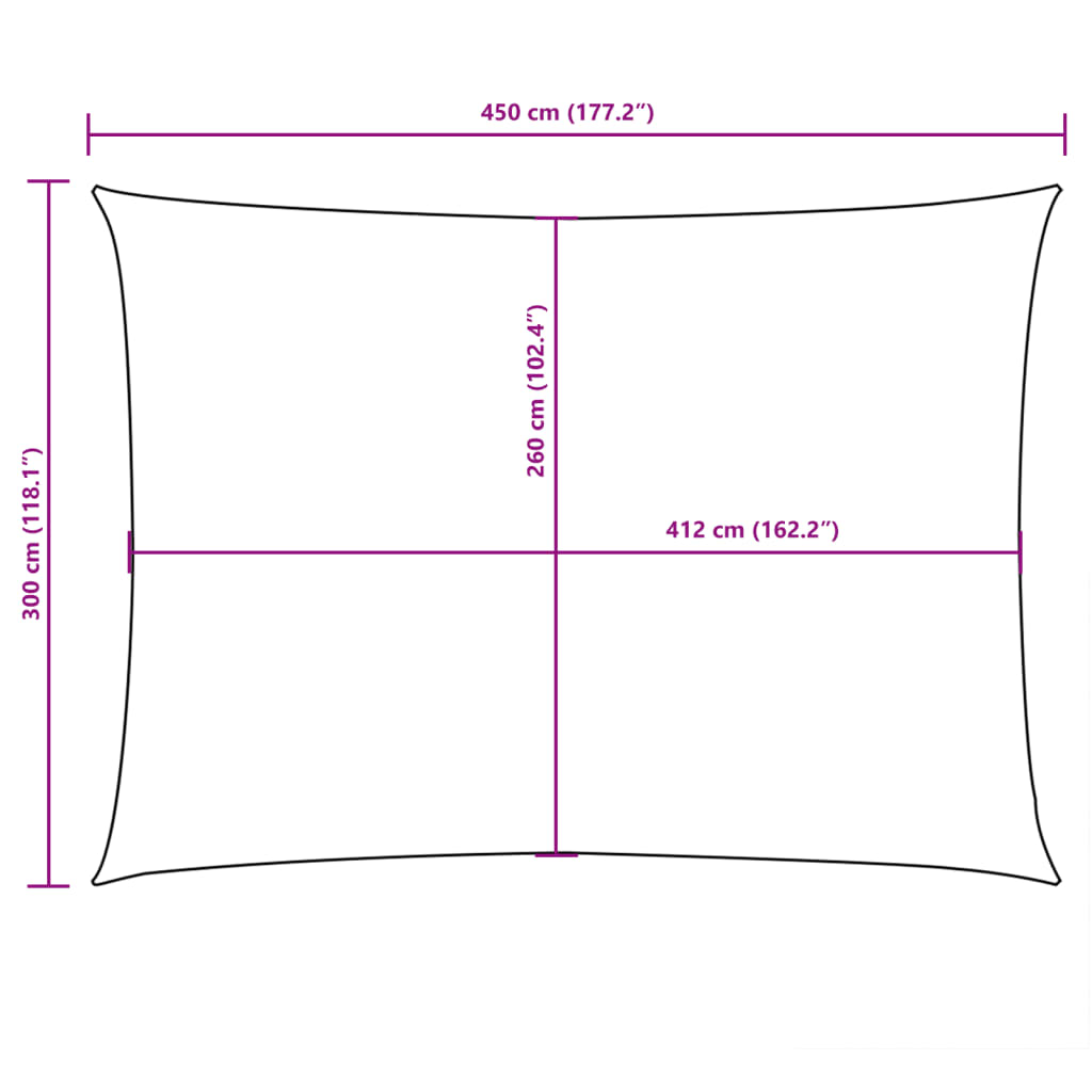 vidaXL Para-sol vela tecido oxford retangular 3x4,5 m cinza-acast.