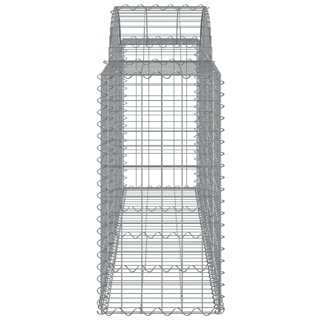 vidaXL Cestos gabião arqueados 40pcs 200x50x80/100cm ferro galvanizado