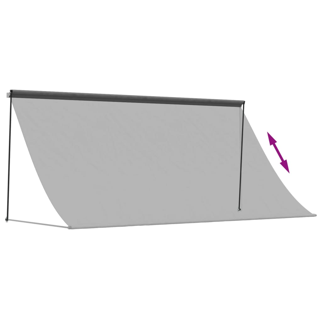 vidaXL Toldo retrátil 300x150 cm tecido e aço antracite