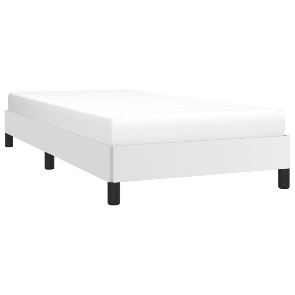 vidaXL Estrutura de cama 90x200 cm couro artificial branco