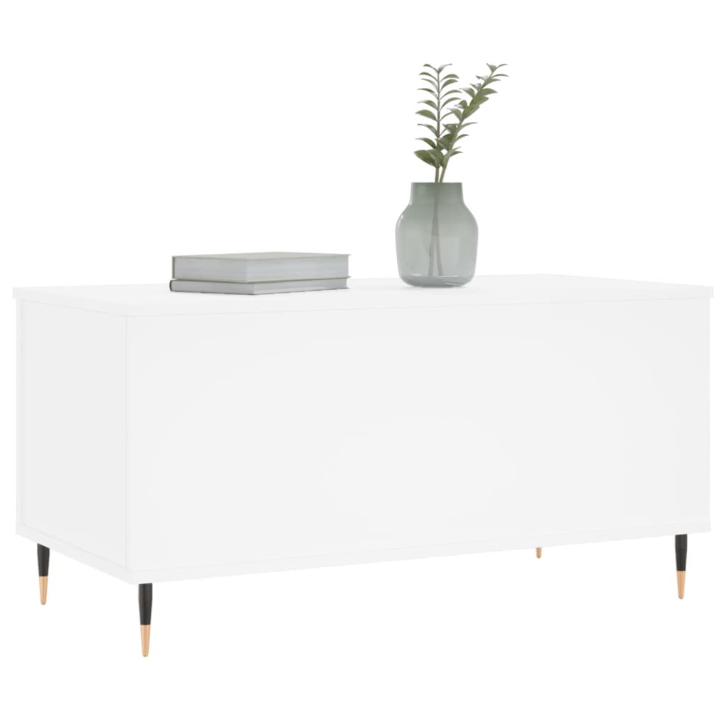 vidaXL Mesa de centro 90x44,5x45 cm derivados de madeira branco