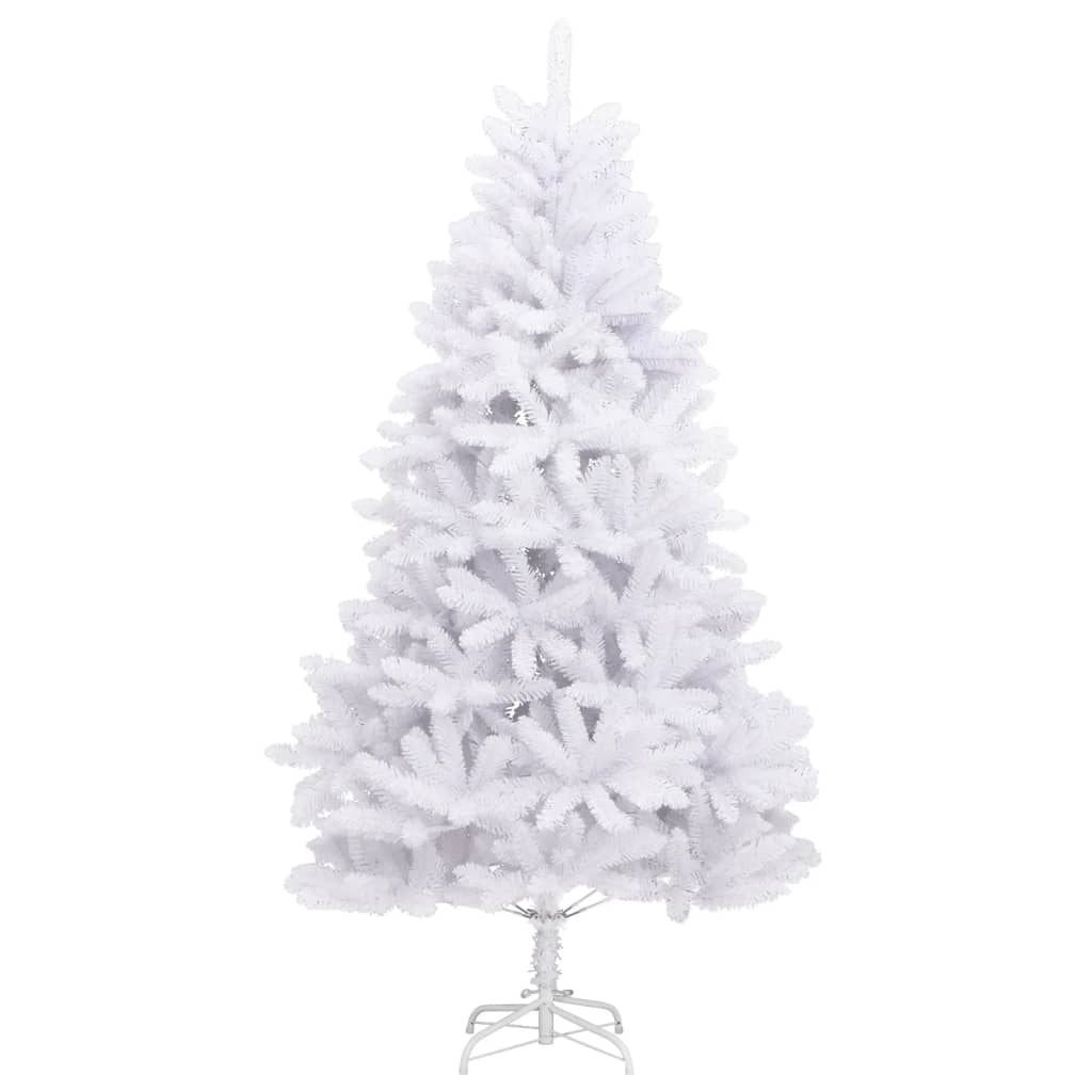 vidaXL Árvore de Natal artificial articulada com suporte 210 cm branco