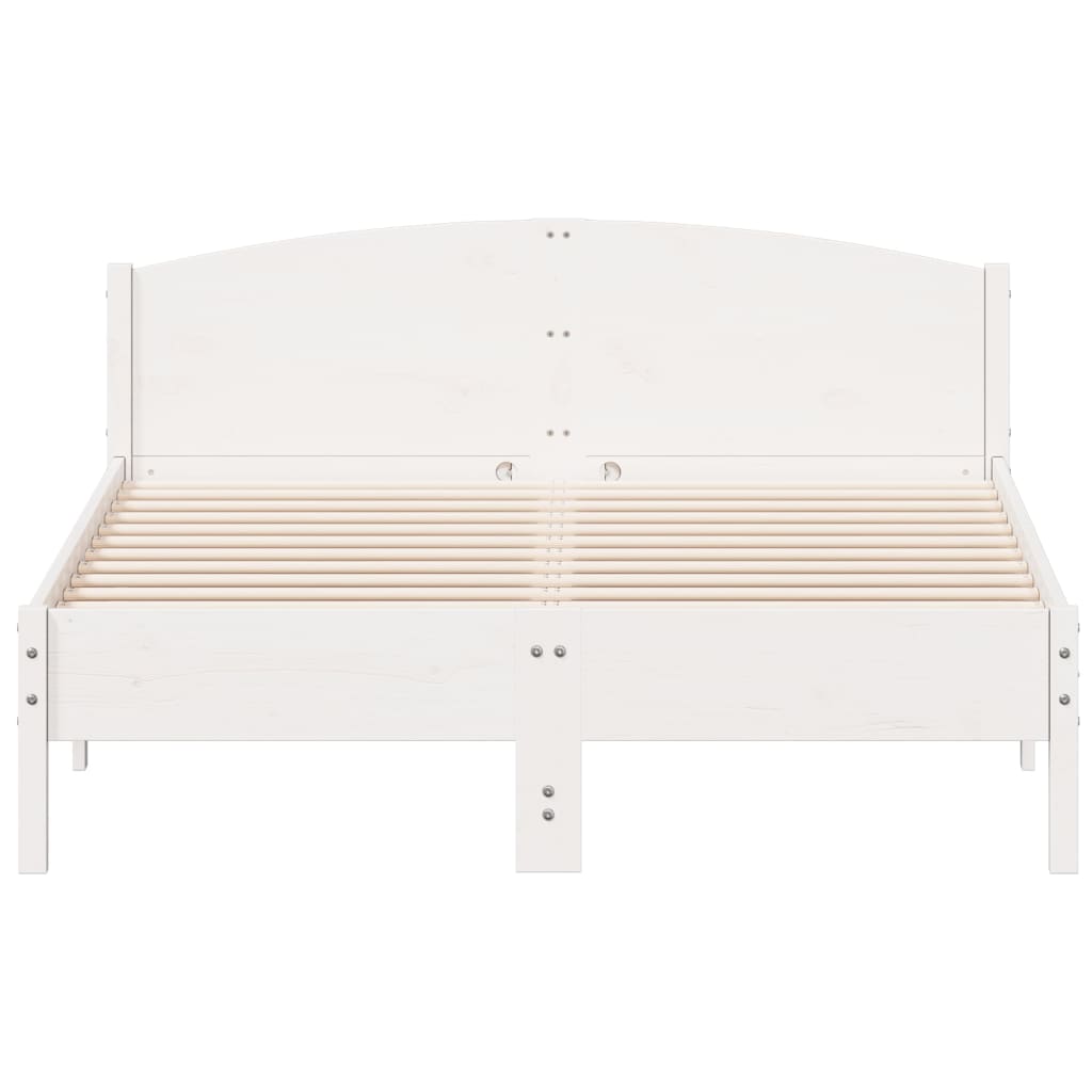 vidaXL Cama sem colchão 120x200 cm madeira de pinho maciça branco