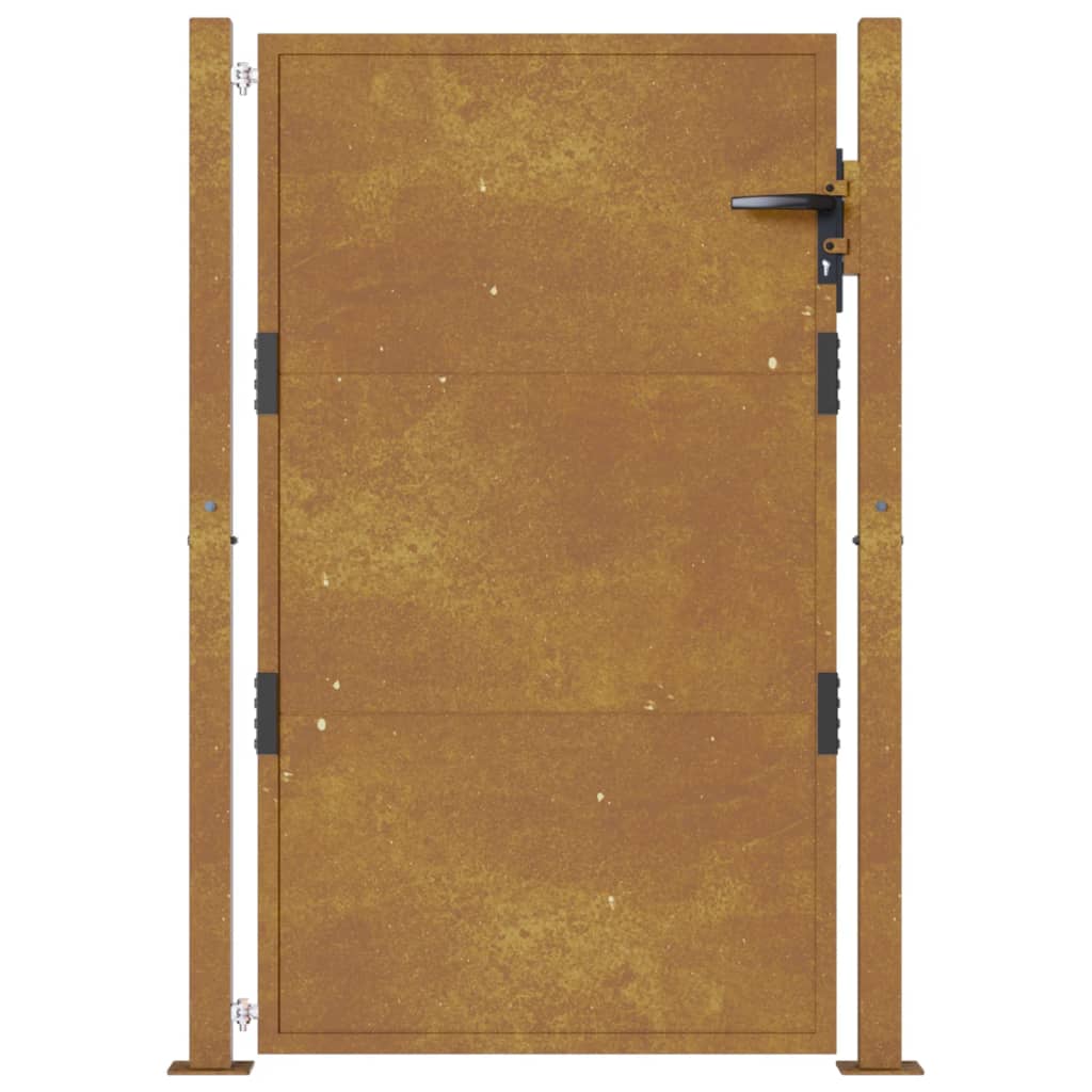 vidaXL Portão de jardim 105x130 cm aço corten