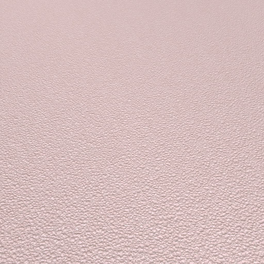 vidaXL 4 rolos papel parede tecido TNT 0,53x10m rosa cintilante liso