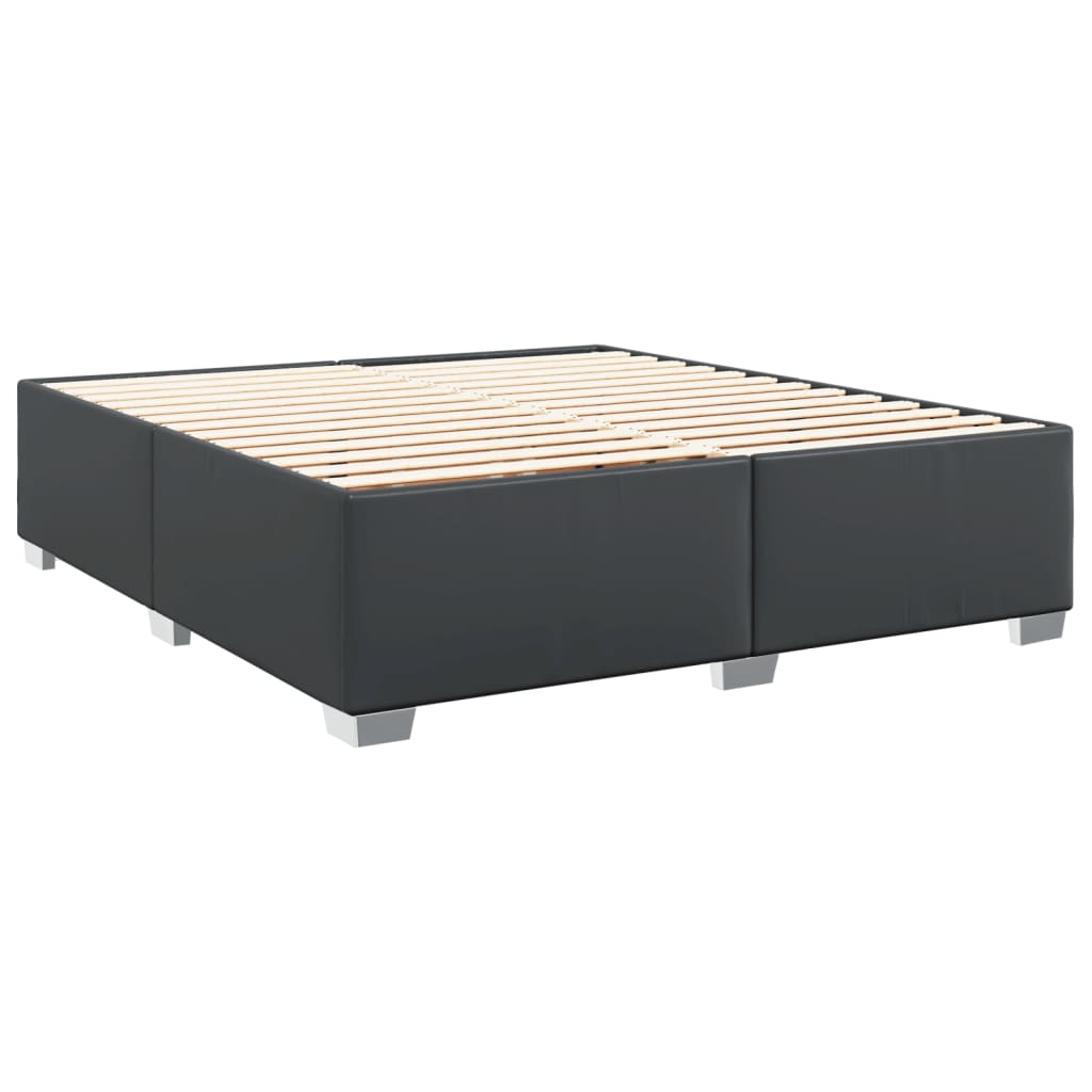 vidaXL Estrutura de cama 180x200 cm couro artificial preto