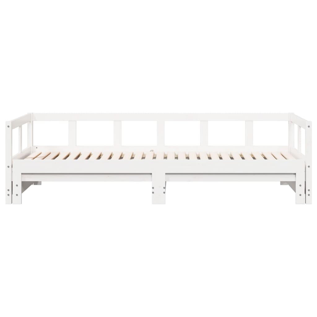 vidaXL Sofá-cama sem colchão 80x200 cm madeira de pinho maciça branco