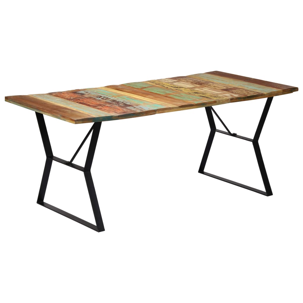 vidaXL Mesa de jantar 180x90x76 cm madeira recuperada maciça