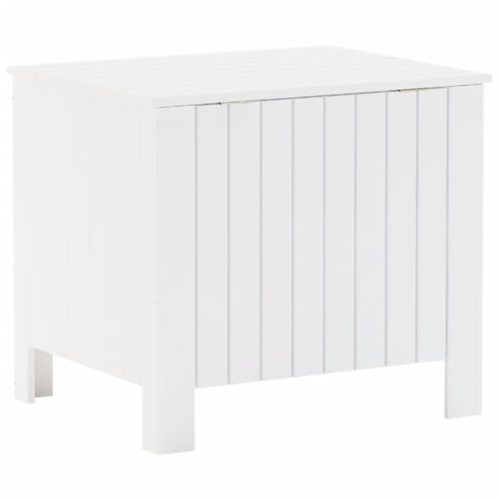 vidaXL Caixa de arrumação c/ tampa RANA 60x49x54cm pinho maciço branco