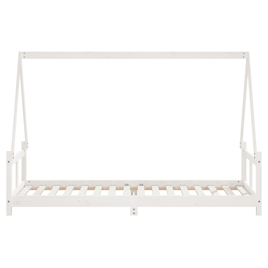 vidaXL Estrutura de cama infantil 80x200 cm pinho maciço branco