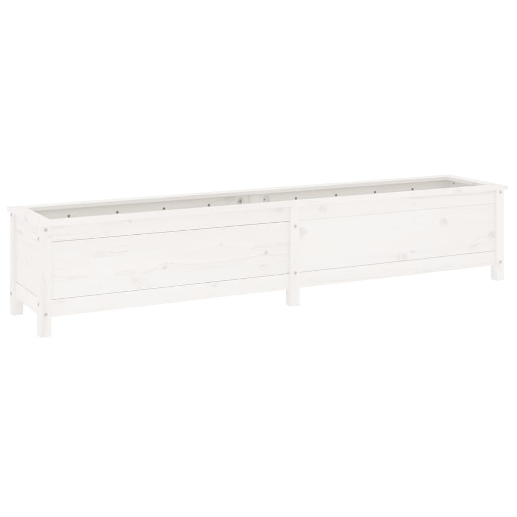 vidaXL Canteiro elevado de jardim 199,5x40x39 cm pinho maciço branco