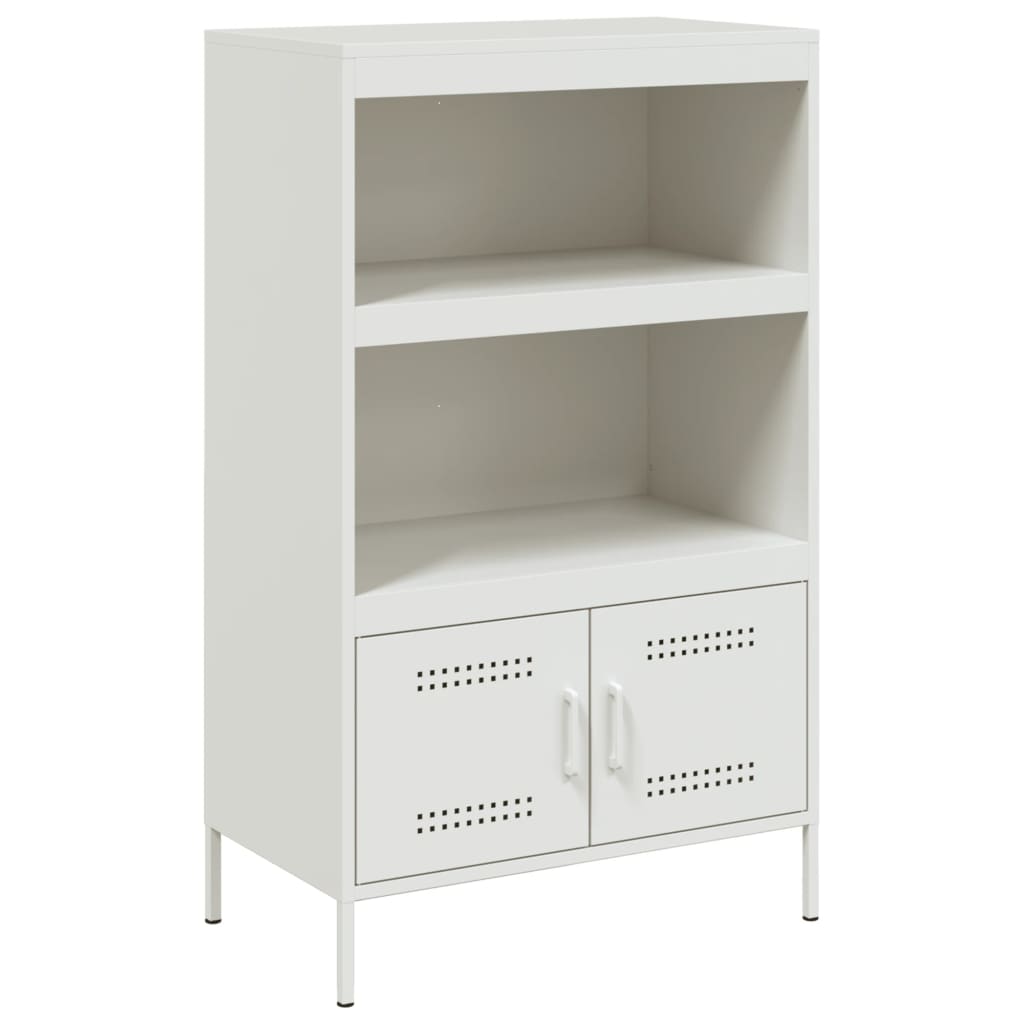 vidaXL Aparador alto 68x39x113 cm aço branco