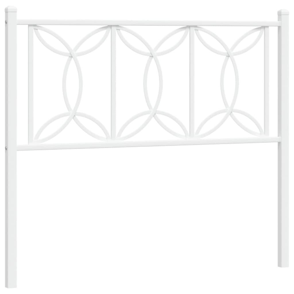 vidaXL Cabeceira de cama 100 cm metal branco