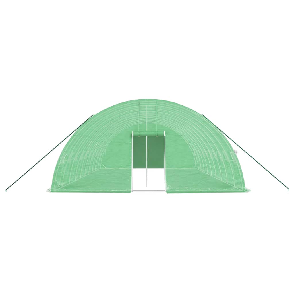 vidaXL Estufa com estrutura de aço 60 m² 10x6x2,85 m verde