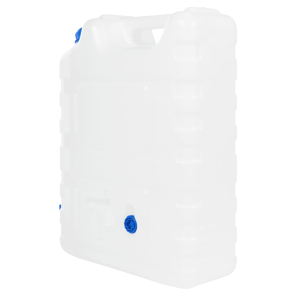 vidaXL Recipiente de água com torneira transparente 20 L plástico