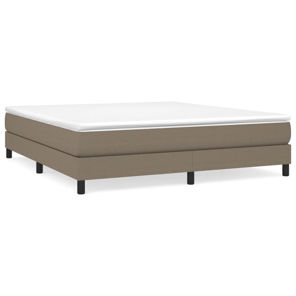 vidaXL Estrutura de cama 160x200 cm tecido cinza-acastanhado