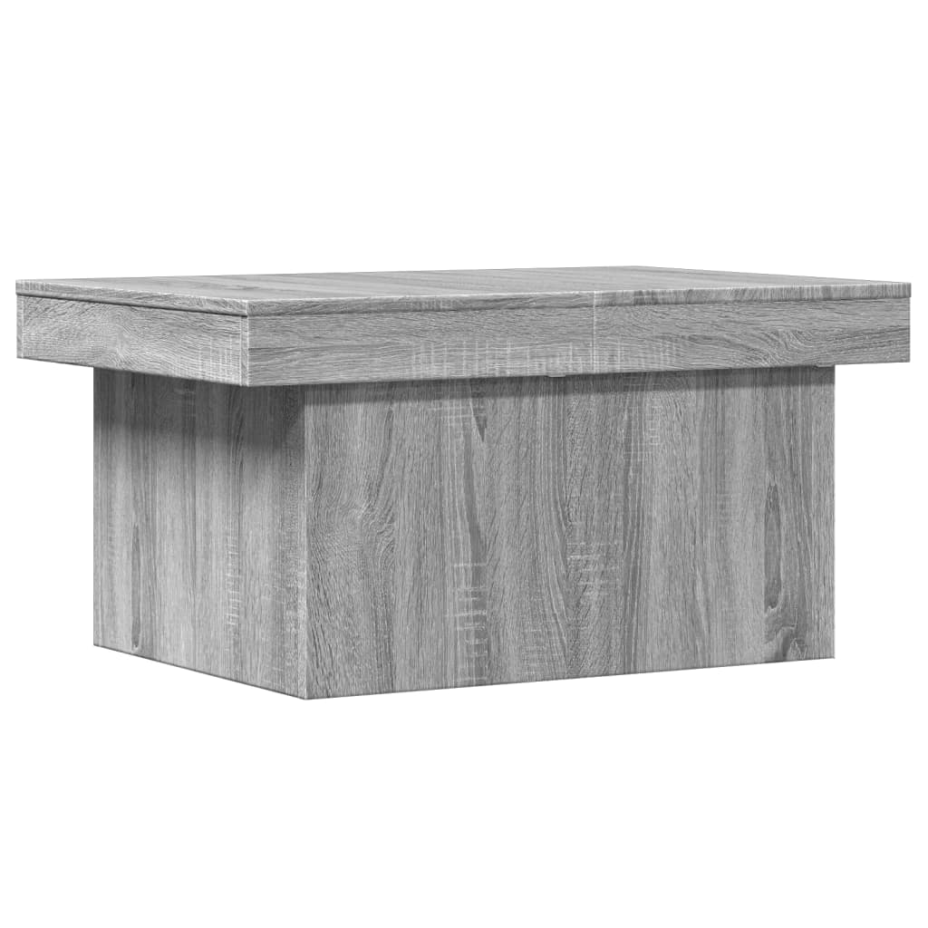 vidaXL Mesa de centro 80x55x40 cm derivados de madeira cinzento sonoma