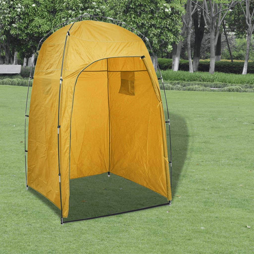 vidaXL Tenda de WC para duche ou mudança de roupa amarelo