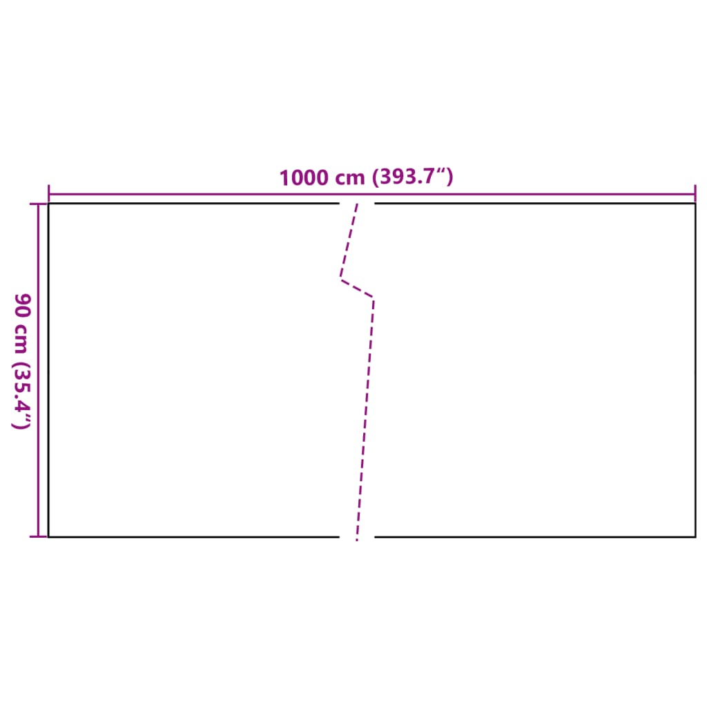 vidaXL Tela de varanda 1000x90 cm vime PE castanho e preto