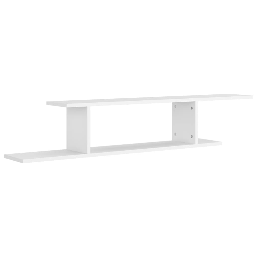 vidaXL Prateleira TV parede 125x18x23 cm derivados de madeira branco