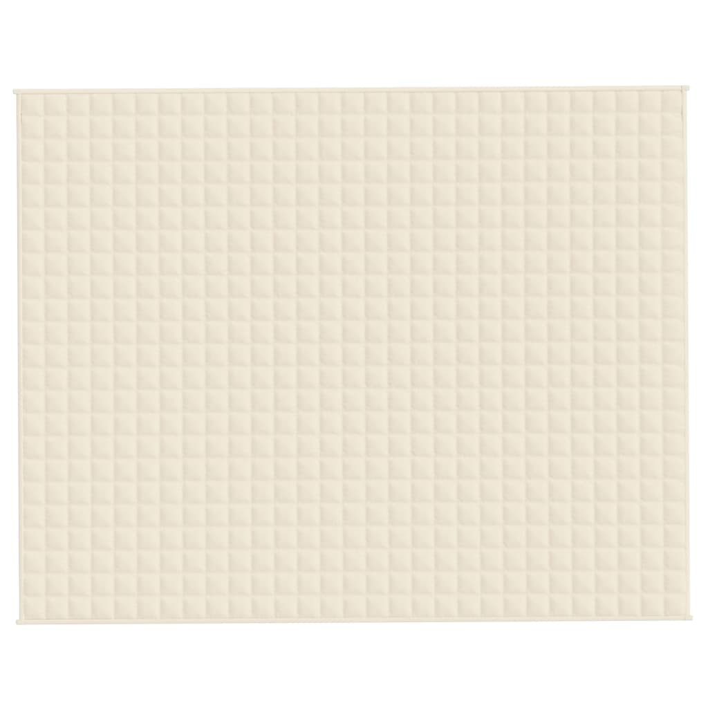 vidaXL Manta pesada 15 kg 235x290 cm tecido creme-claro